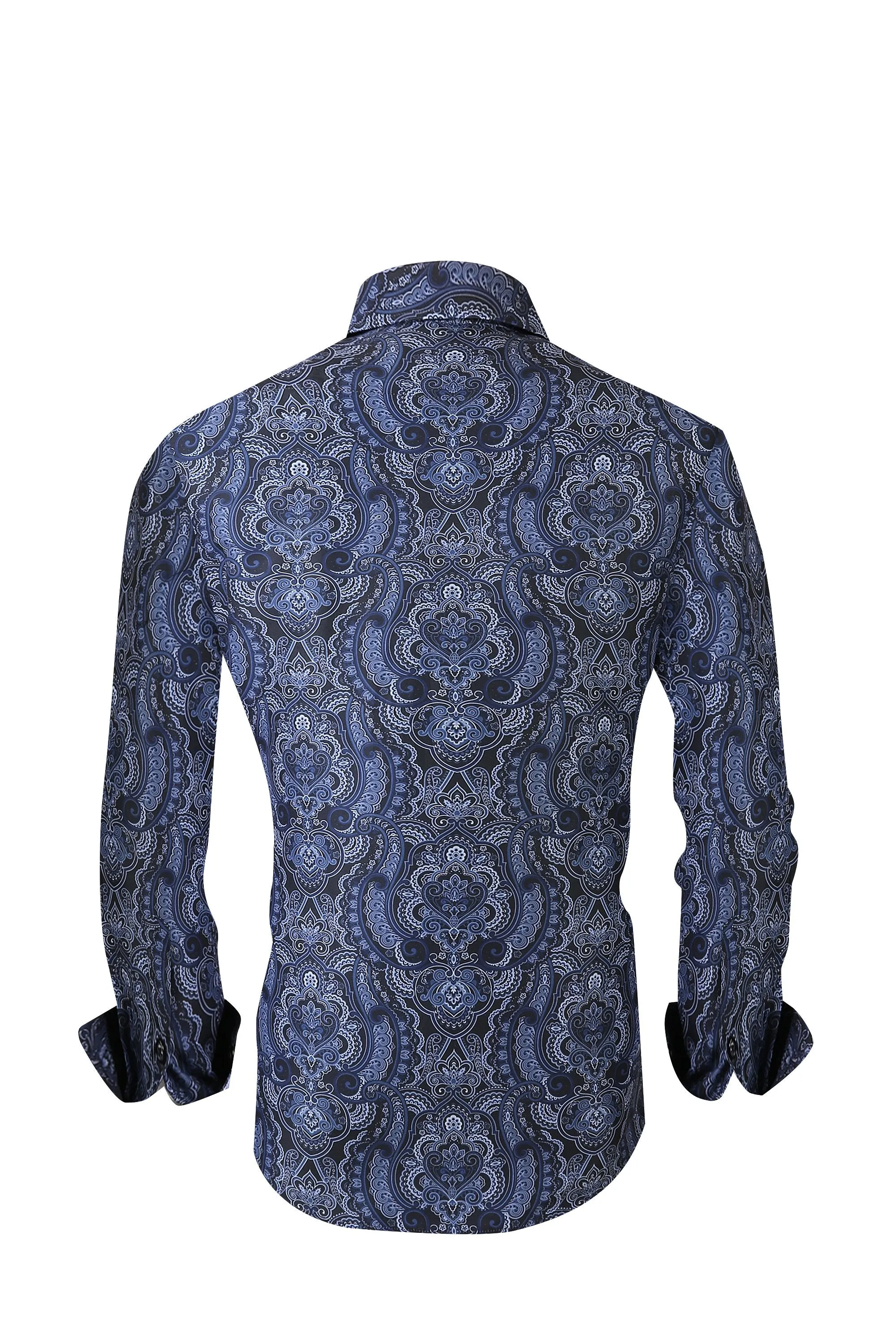 PREMIERE SHIRTS: NAVY BLUE PAISLEY
