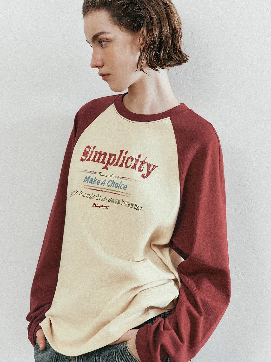 Raglan Sleeve Loose T-Shirts