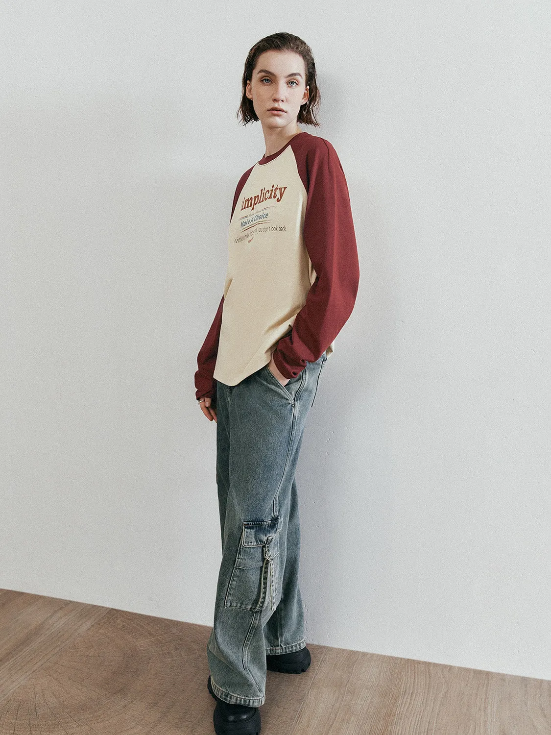 Raglan Sleeve Loose T-Shirts
