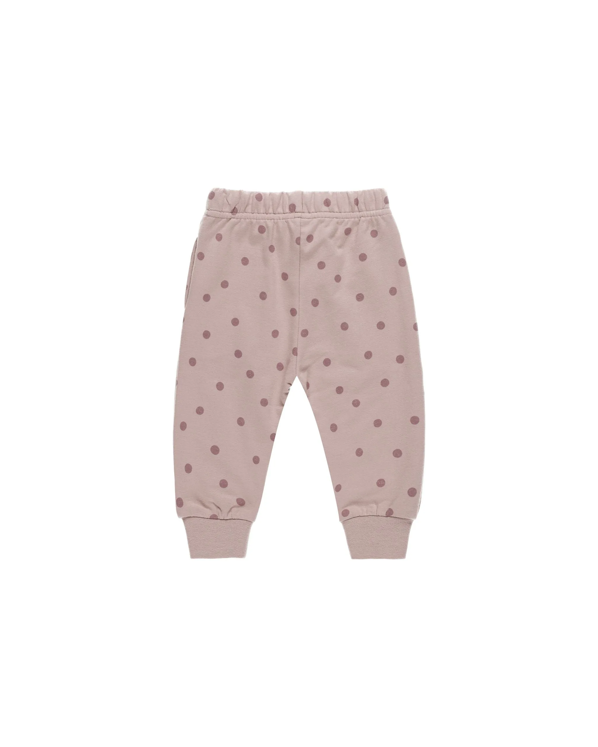 RELAXED FLEECE SWEATPANT || POLKA DOTS