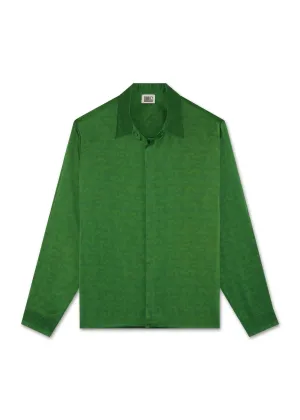 Resort Cloud Long Sleeve Mulberry Silk Shirt Formal Garden