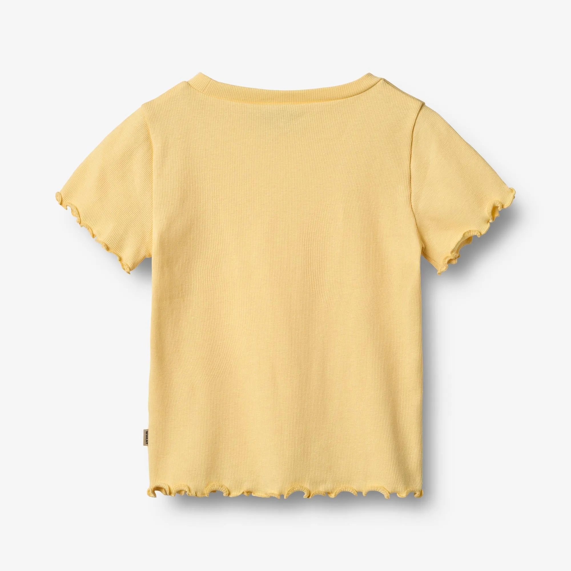 Rib T-shirt S/S Alicia - golden yellow