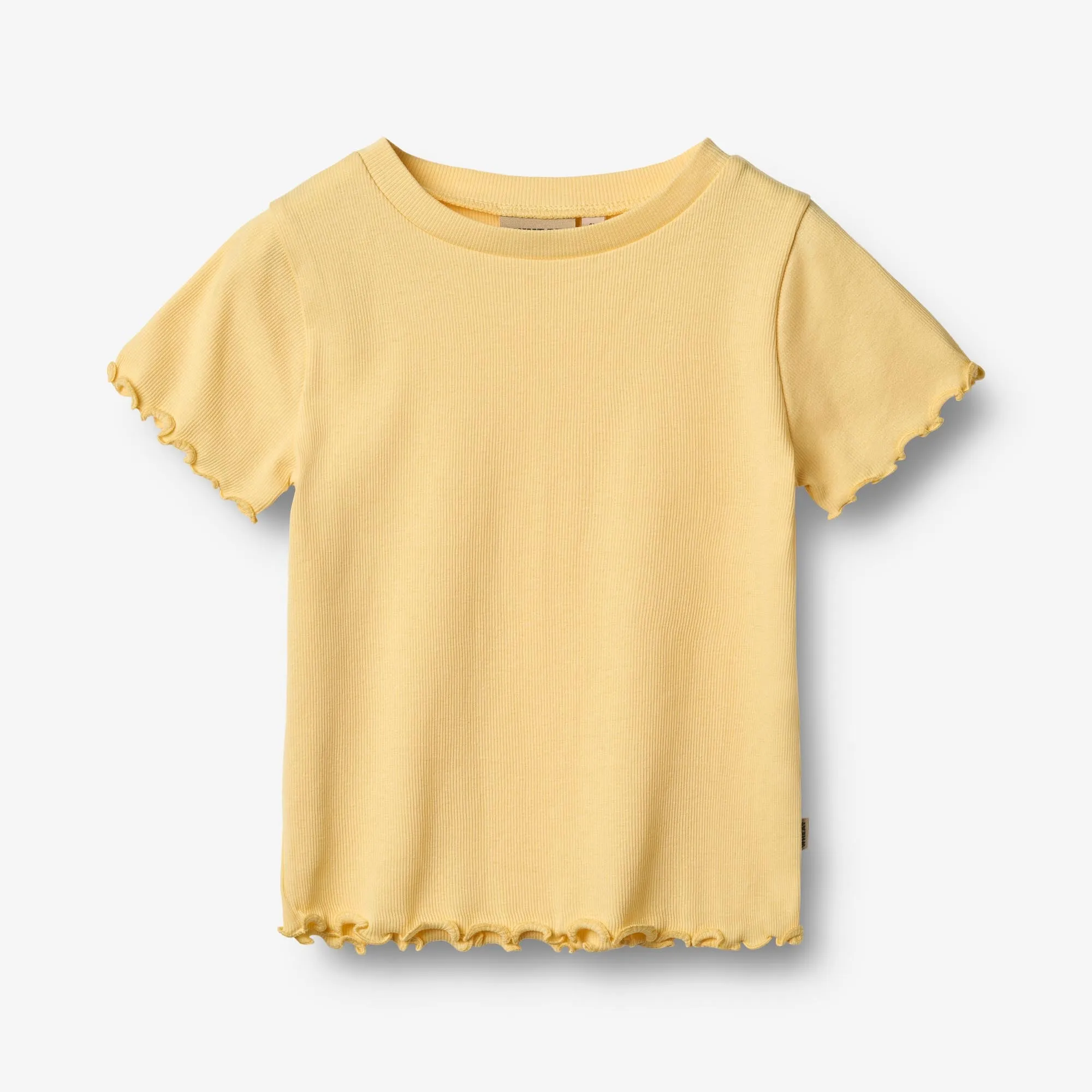 Rib T-shirt S/S Alicia - golden yellow