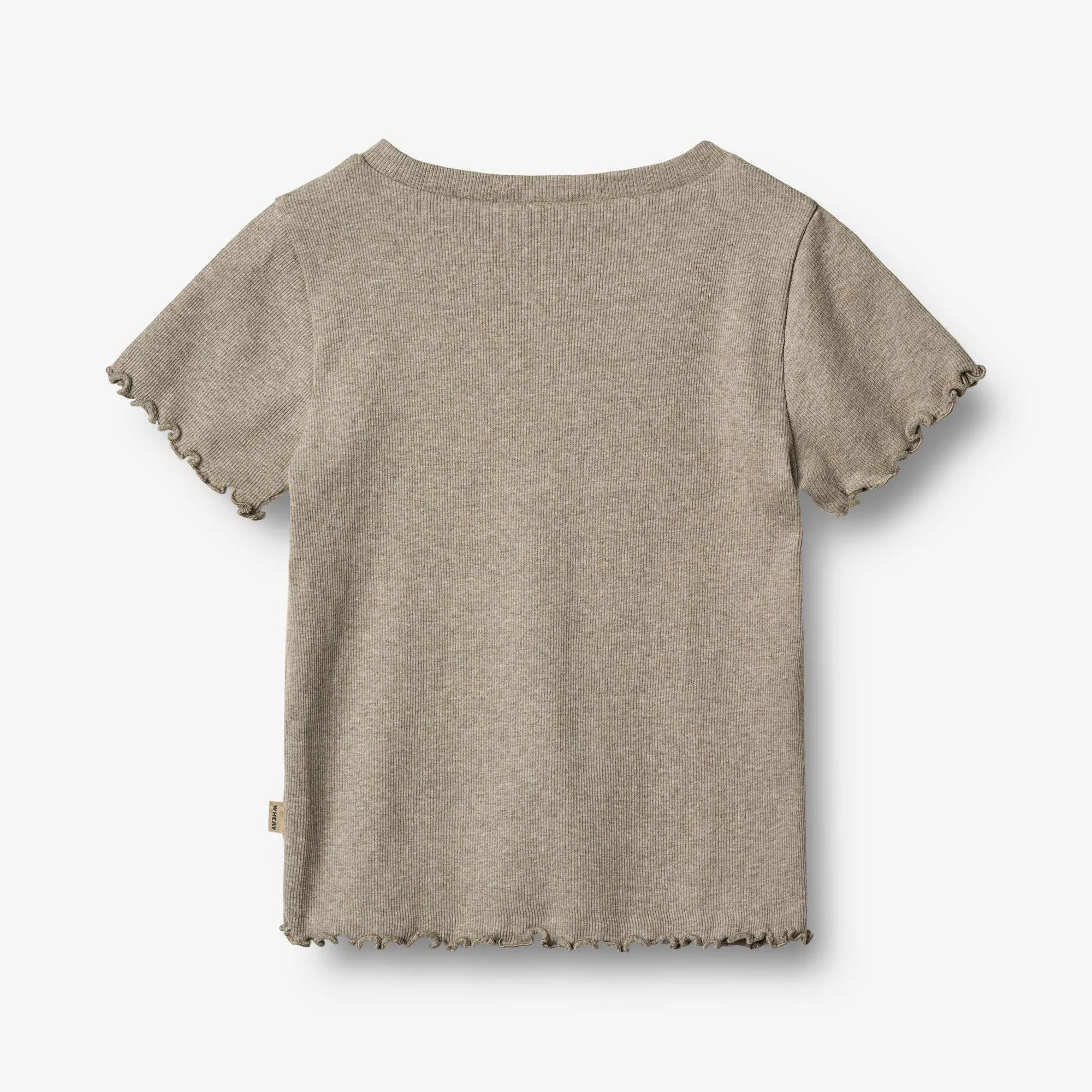 Rib T-shirt S/S Alicia - gravel melange