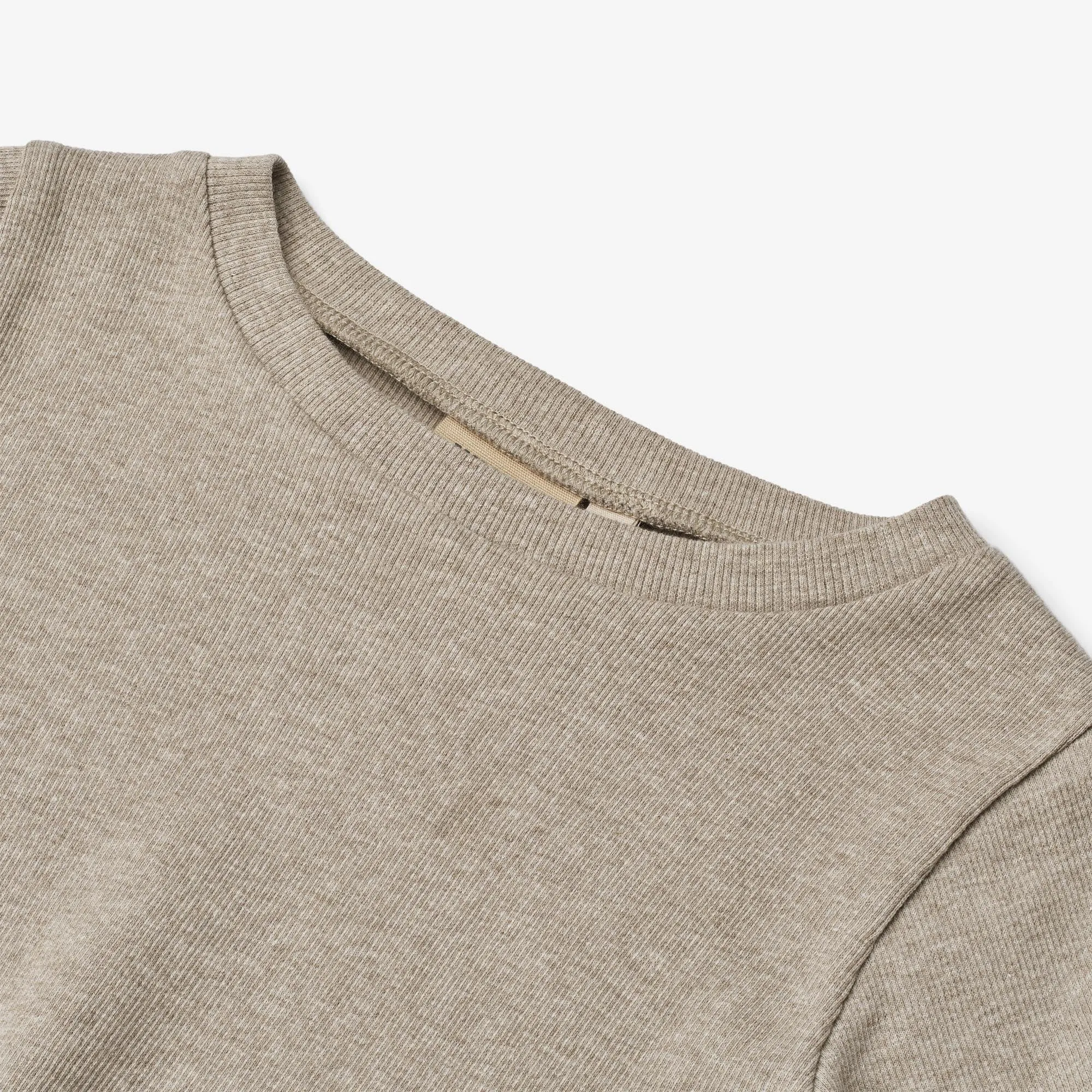 Rib T-shirt S/S Alicia - gravel melange
