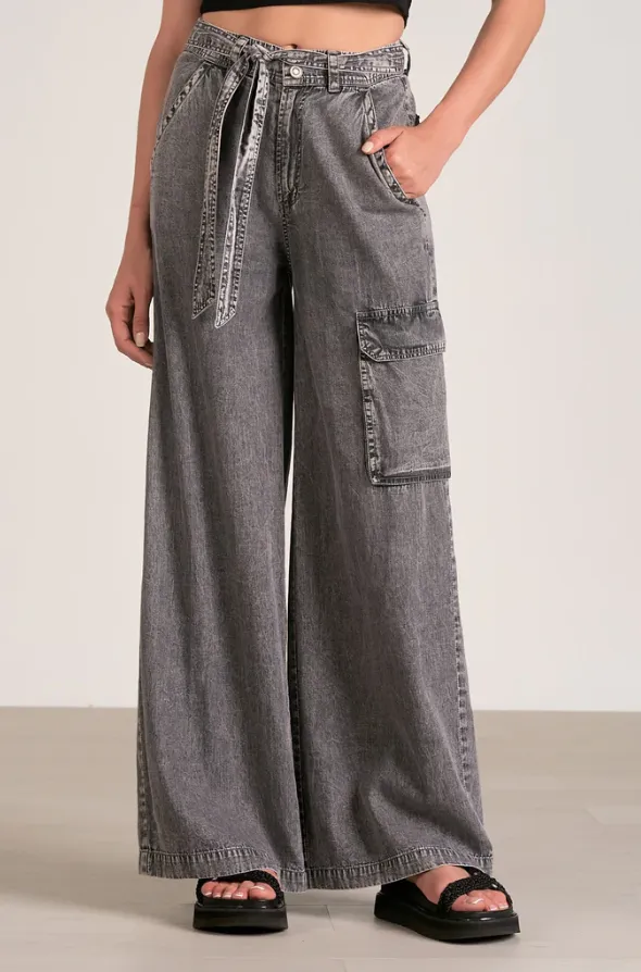 Rosewood Wide Leg Cargo Pants