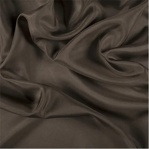 Runway Silks Olive Brown Silk Crepe de Chine Fabric