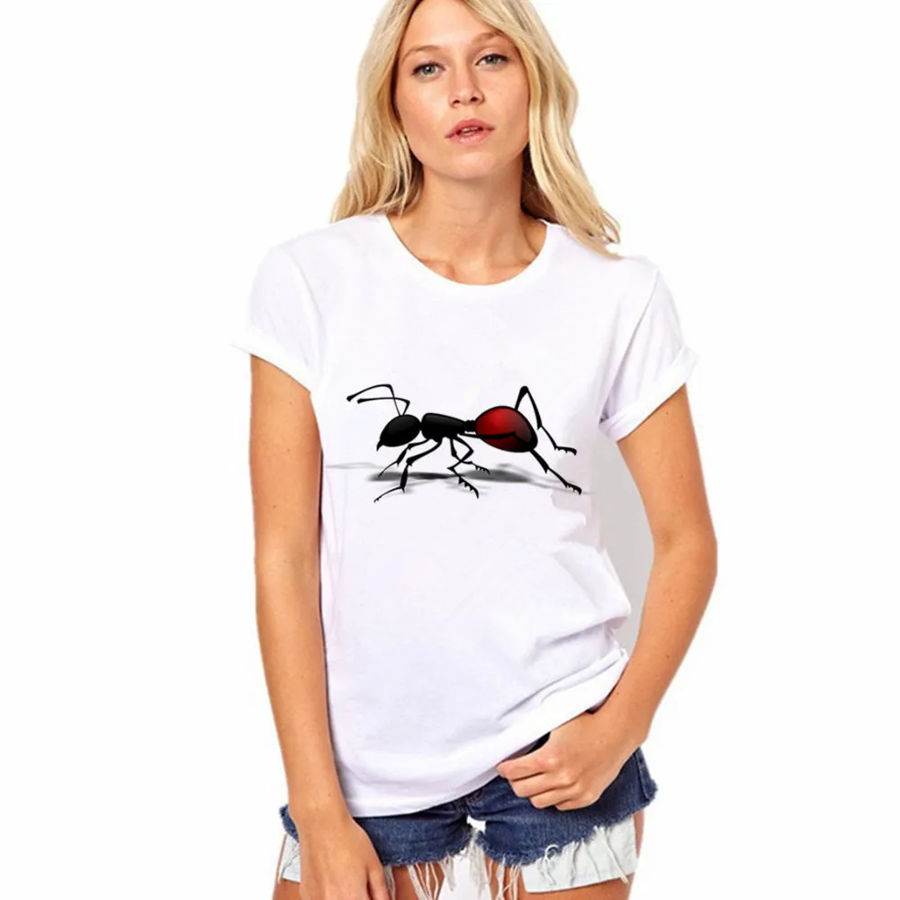 Scoop Print White Short Sleeves Regular T-shirt