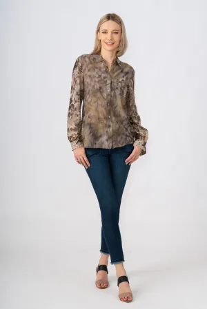 Silk long sleeves blouse in Vintage