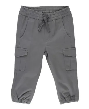 Slim Cargo Joggers - Smoke