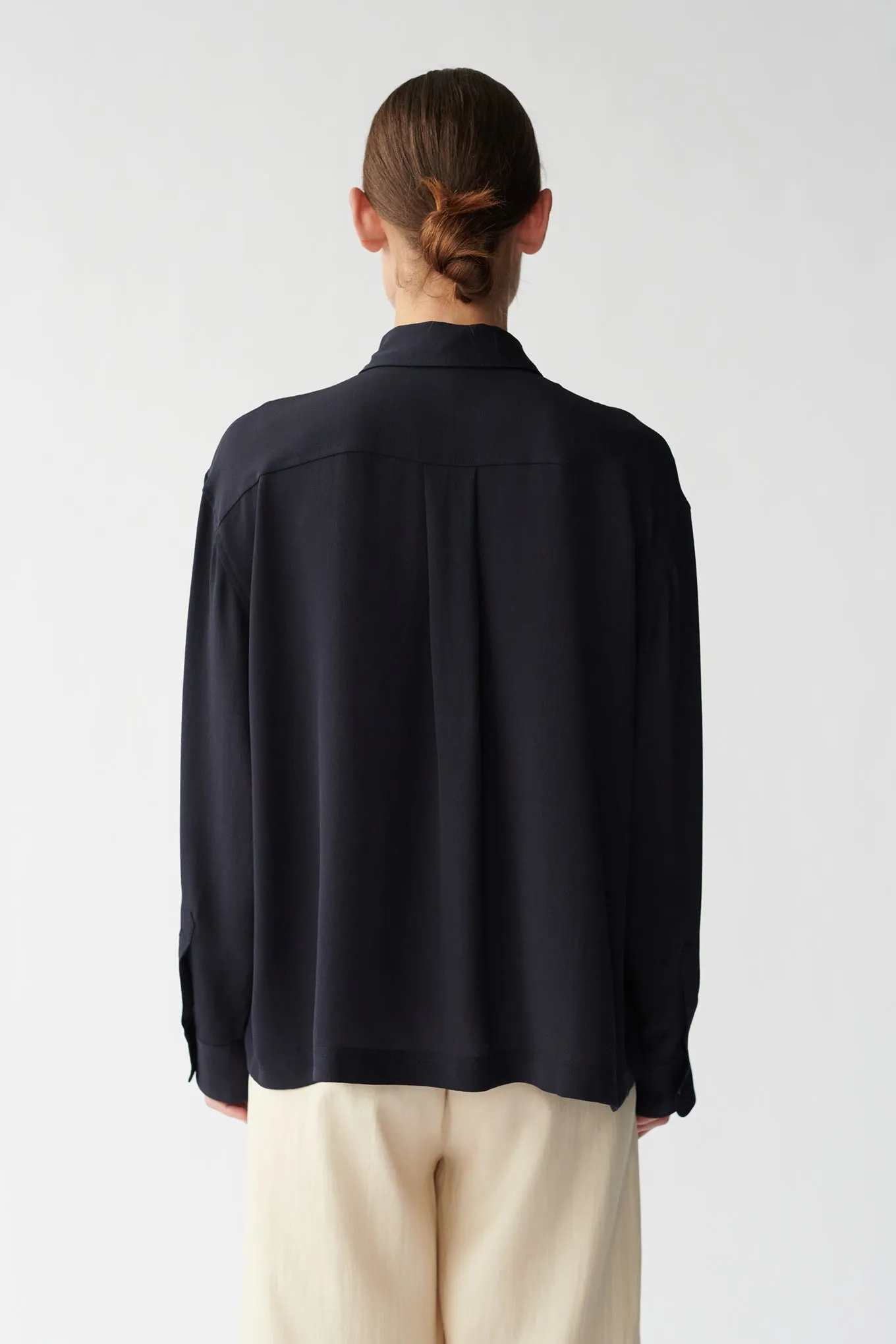 SOPHIE SHIRT - BLACK - SILK GEORGETTE