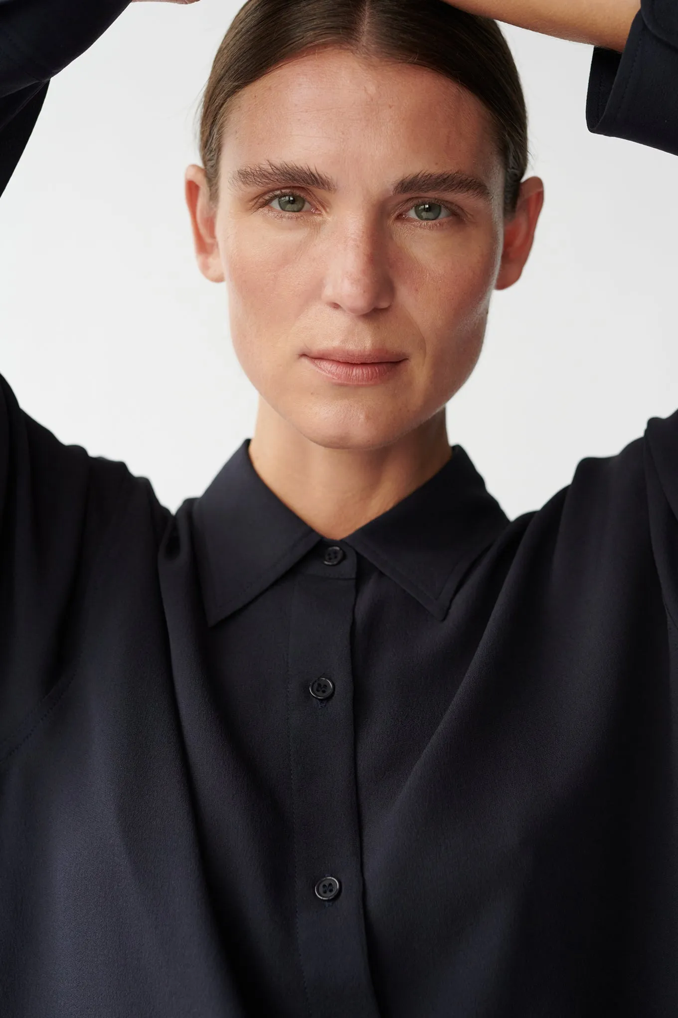 SOPHIE SHIRT - BLACK - SILK GEORGETTE