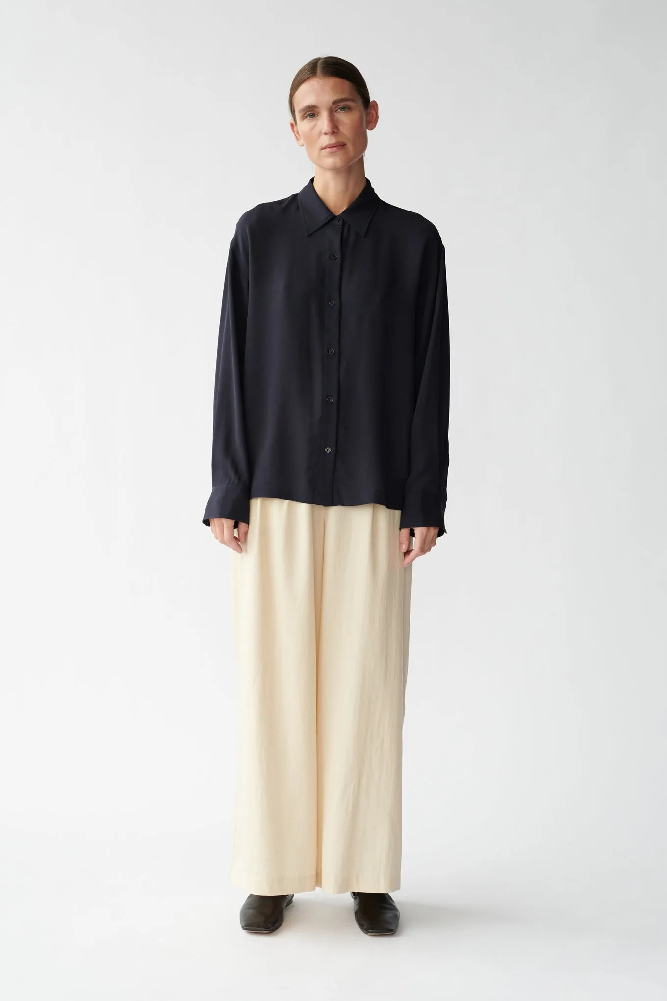 SOPHIE SHIRT - BLACK - SILK GEORGETTE