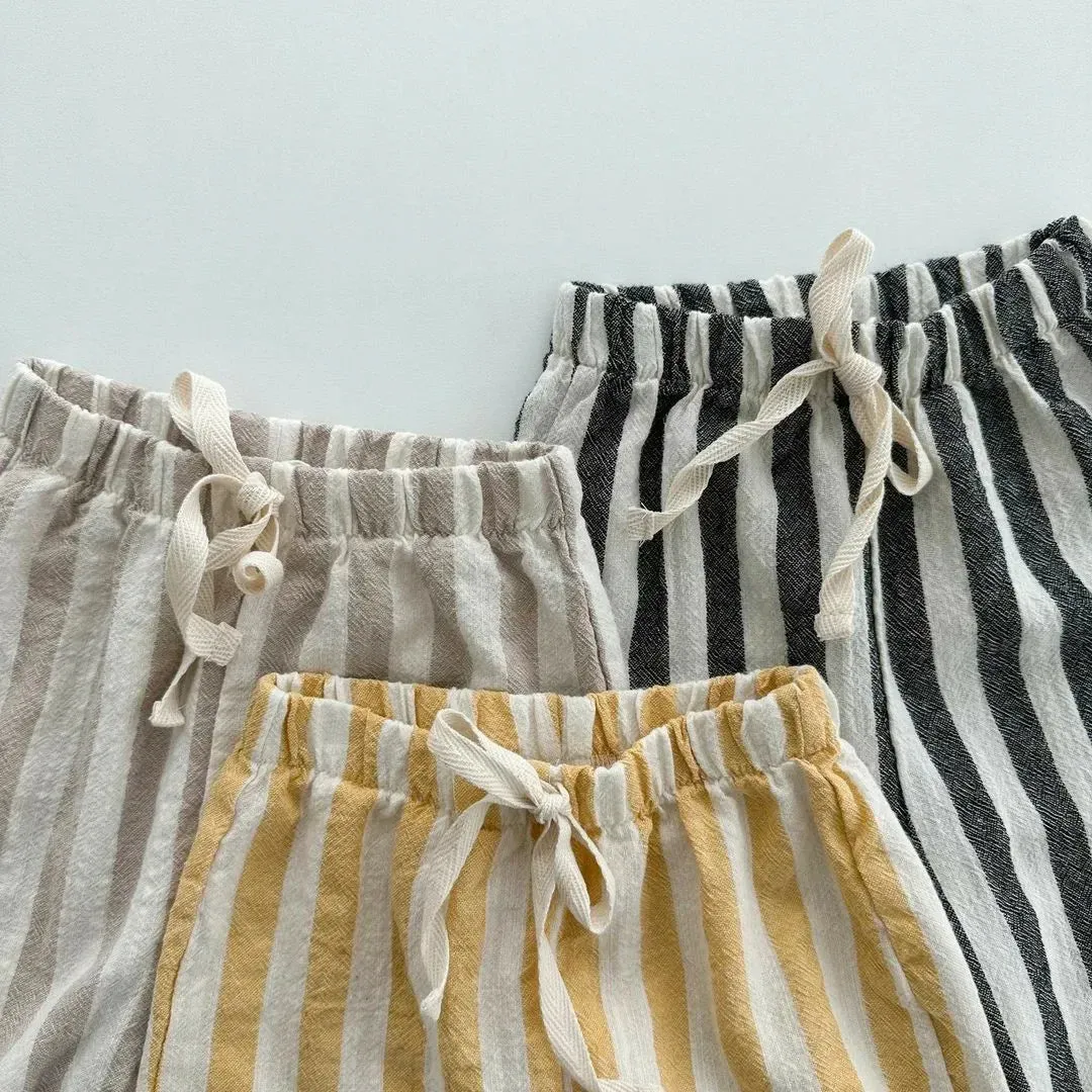Stripe Relaxed Cotton Pants