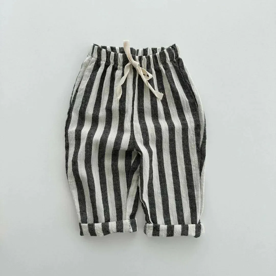 Stripe Relaxed Cotton Pants