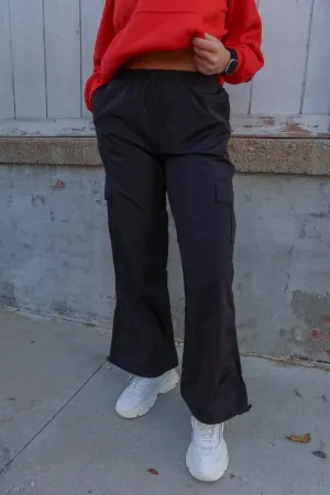Stroll Along Black Cargo Pants