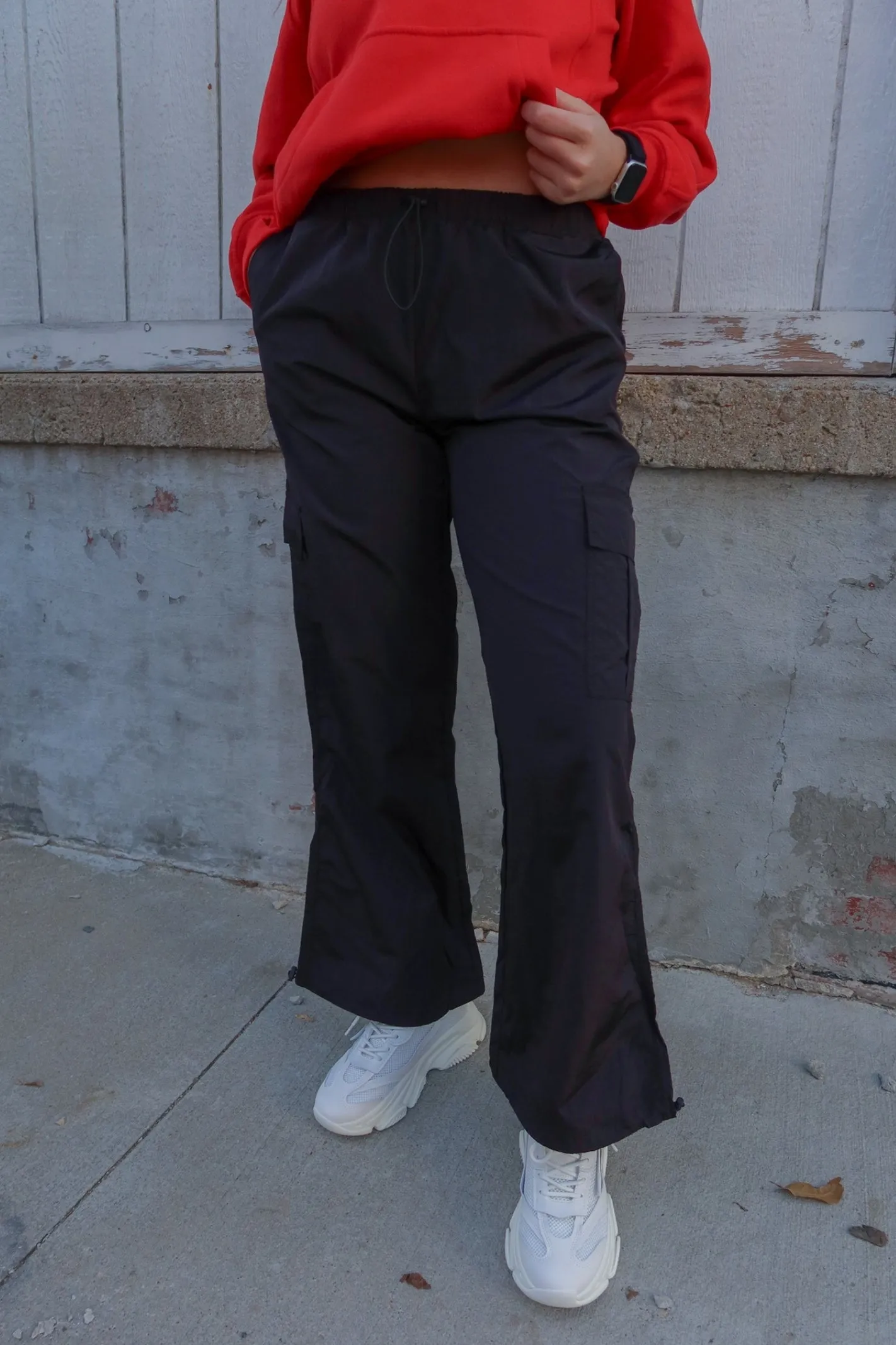 Stroll Along Black Cargo Pants