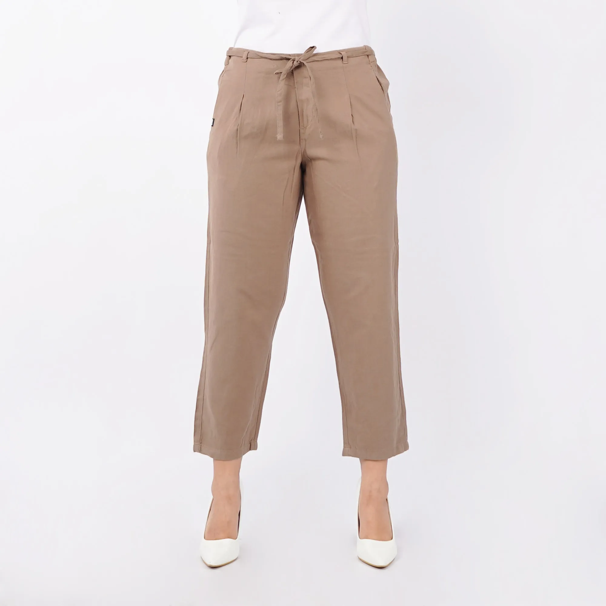 Stylistic Mr. Lee Ladies Basic Non-Denim Drawstring Pants 154892-U (Taupe)