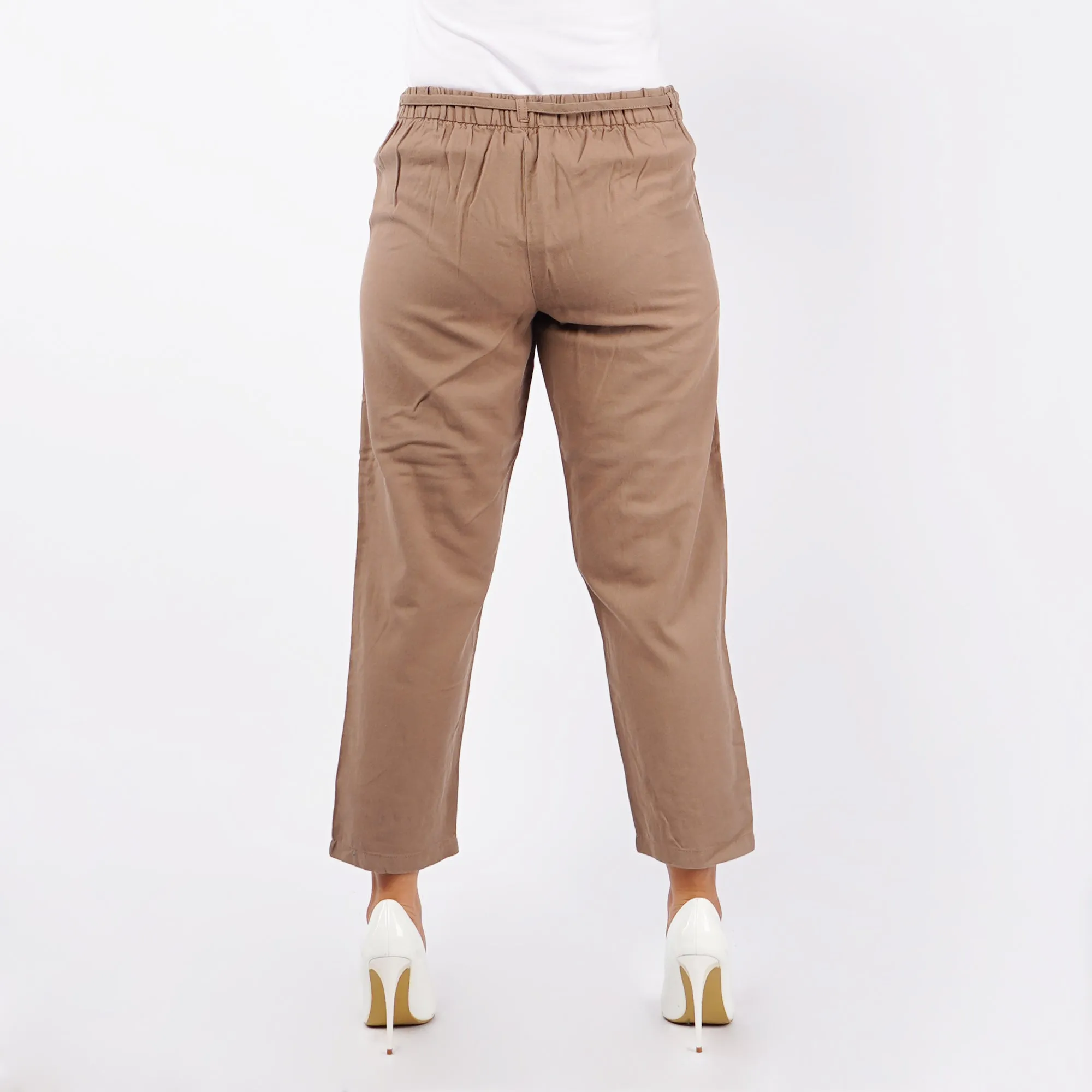 Stylistic Mr. Lee Ladies Basic Non-Denim Drawstring Pants 154892-U (Taupe)