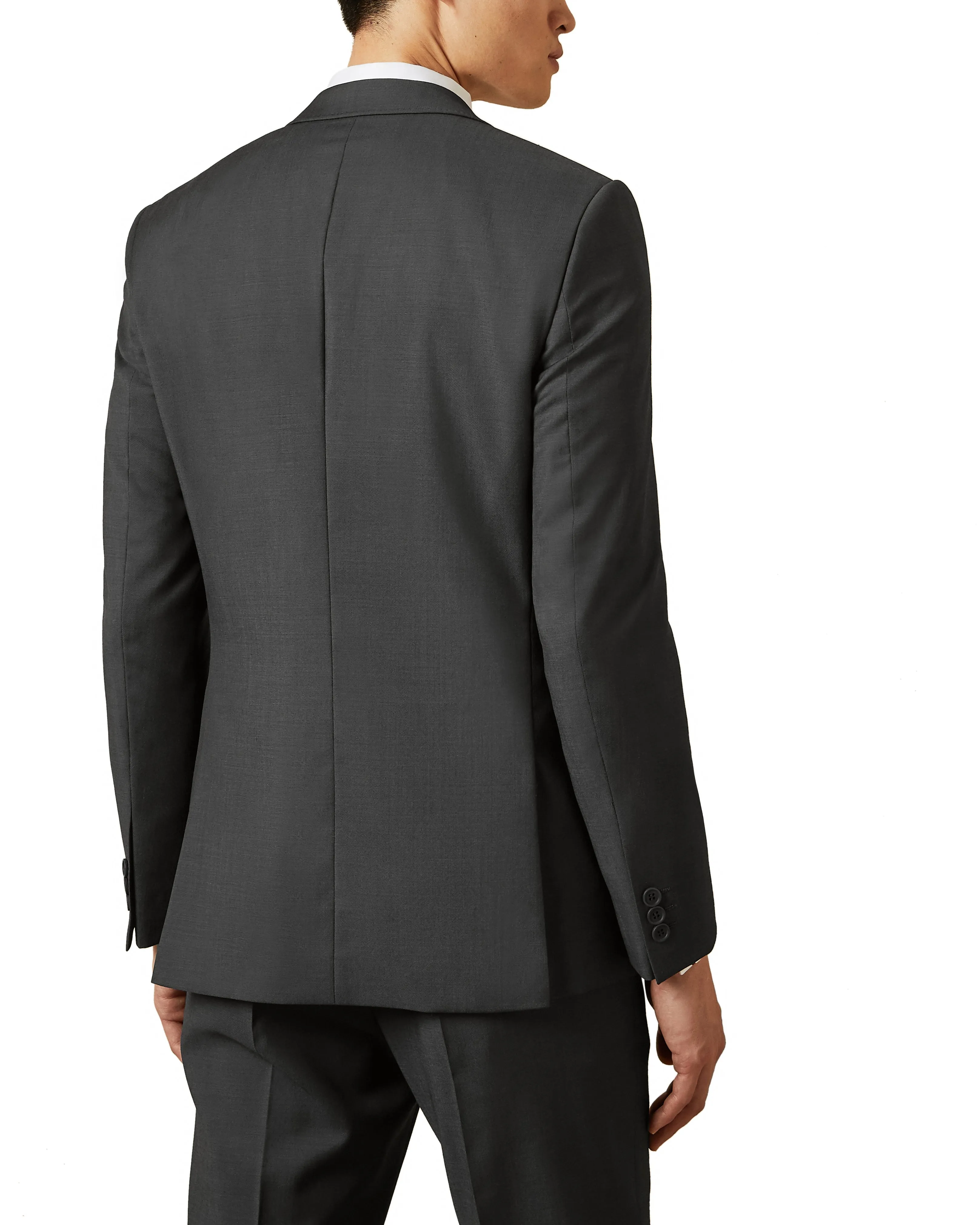 Ted Baker 'Elegan' Notch Lapel Prince of Wales Check Wool Suit Jacket - Charcoal