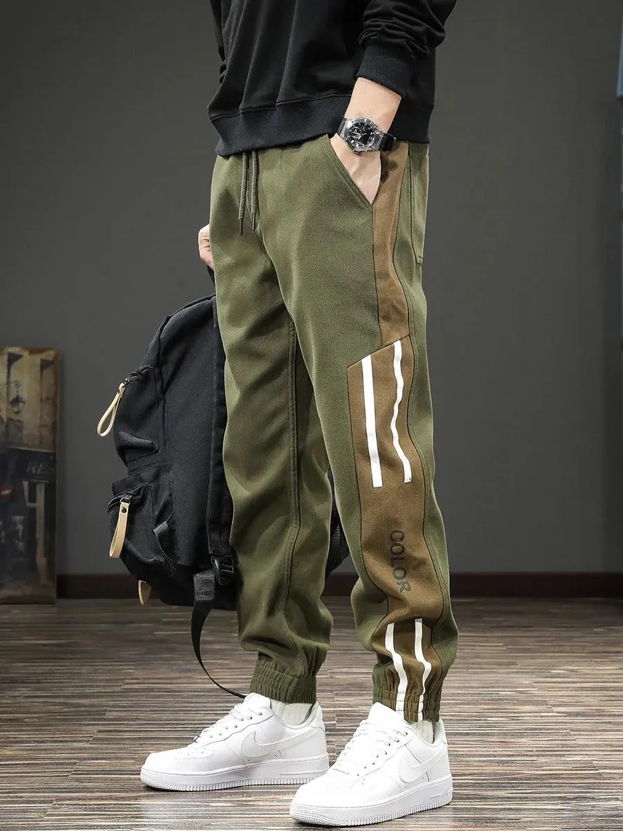 Trendy Brand Autumn and Winter Work Clothes Casual Pants Men's Pants Large Size Winter New Style Handsome Velvet Sports Pants