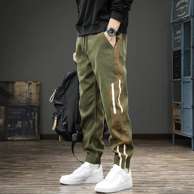 Trendy Brand Autumn and Winter Work Clothes Casual Pants Men's Pants Large Size Winter New Style Handsome Velvet Sports Pants