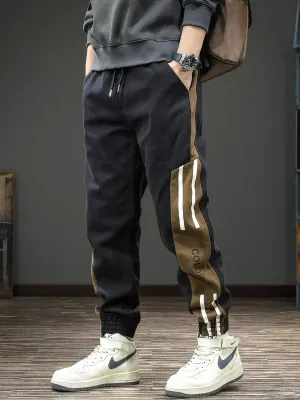 Trendy Brand Autumn and Winter Work Clothes Casual Pants Men's Pants Large Size Winter New Style Handsome Velvet Sports Pants