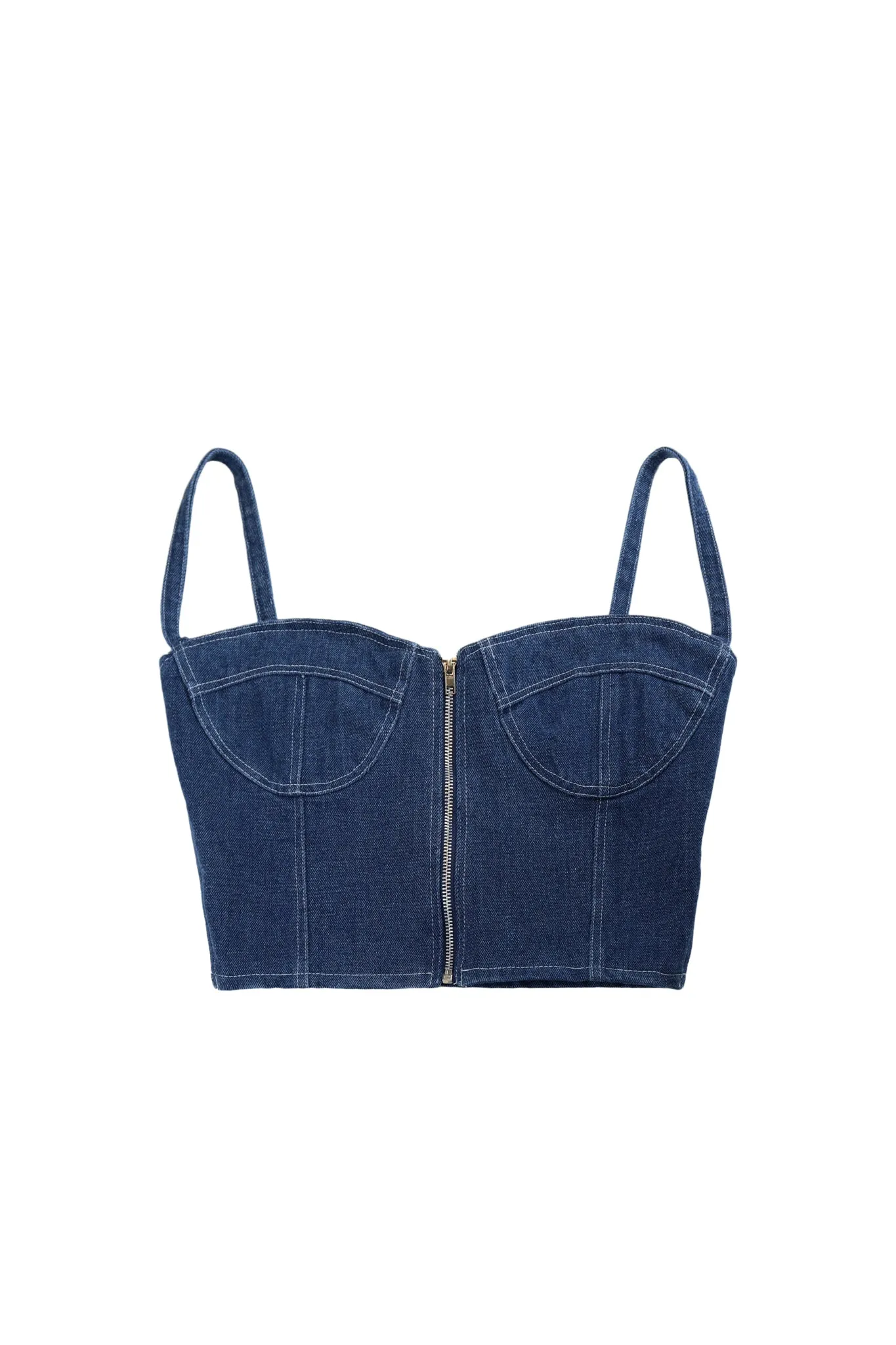 Trendy Denim Tie Dye Crop Top