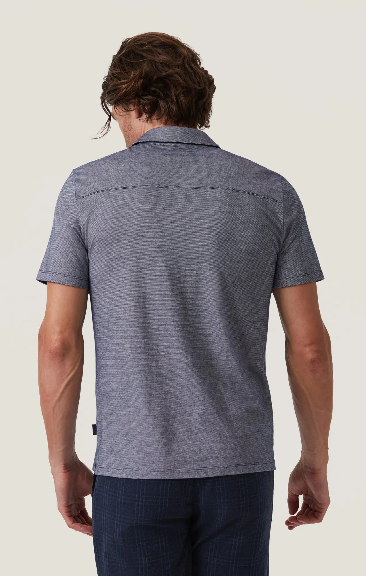 Two Tone Button-Down Shirt in Indigo