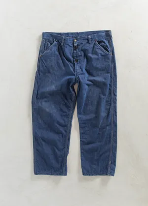 Vintage 1970s Sears Lined Denim Carpenter Pants Size Women's 40 / Men's 42