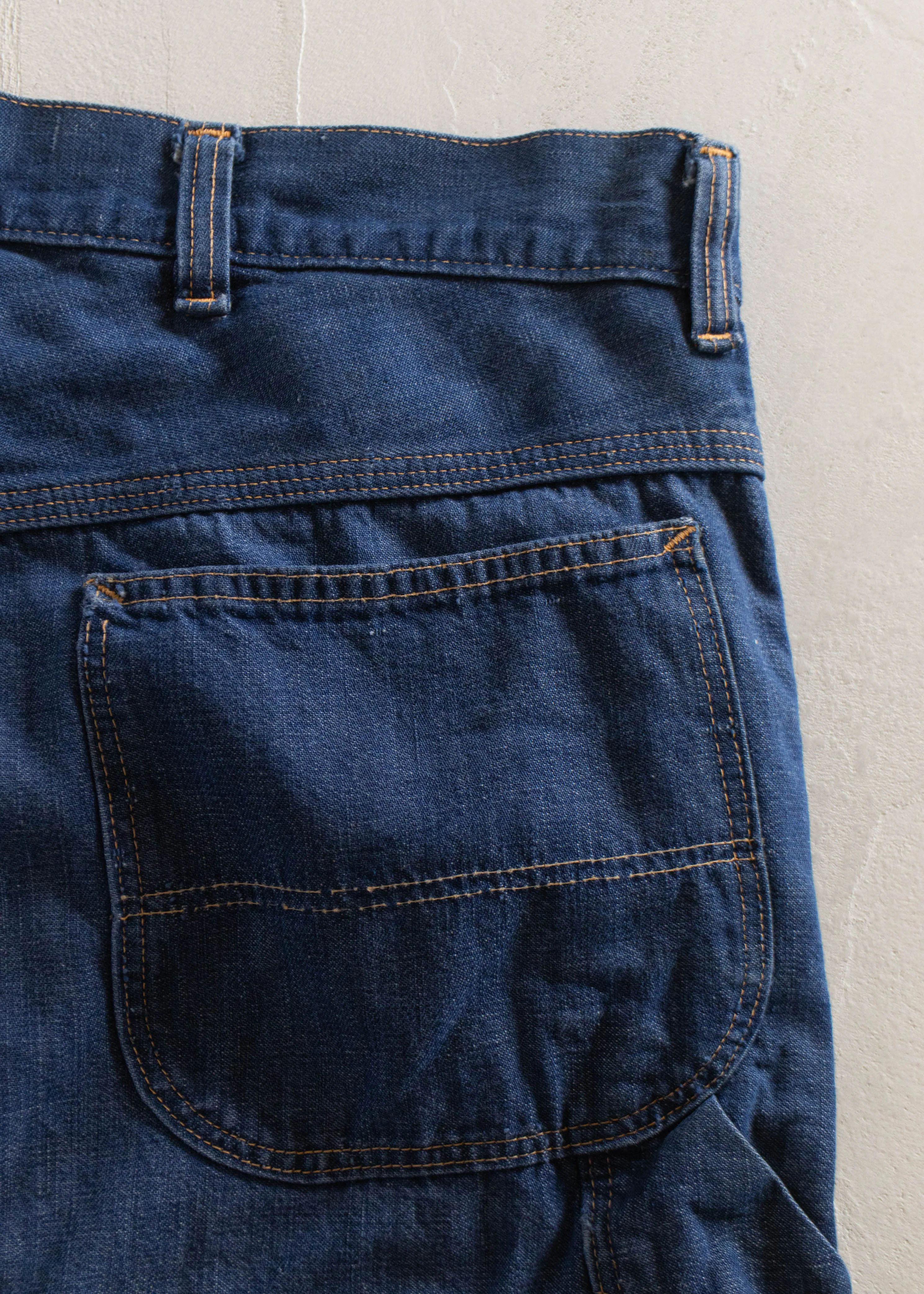 Vintage 1970s Sears Lined Denim Carpenter Pants Size Women's 40 / Men's 42
