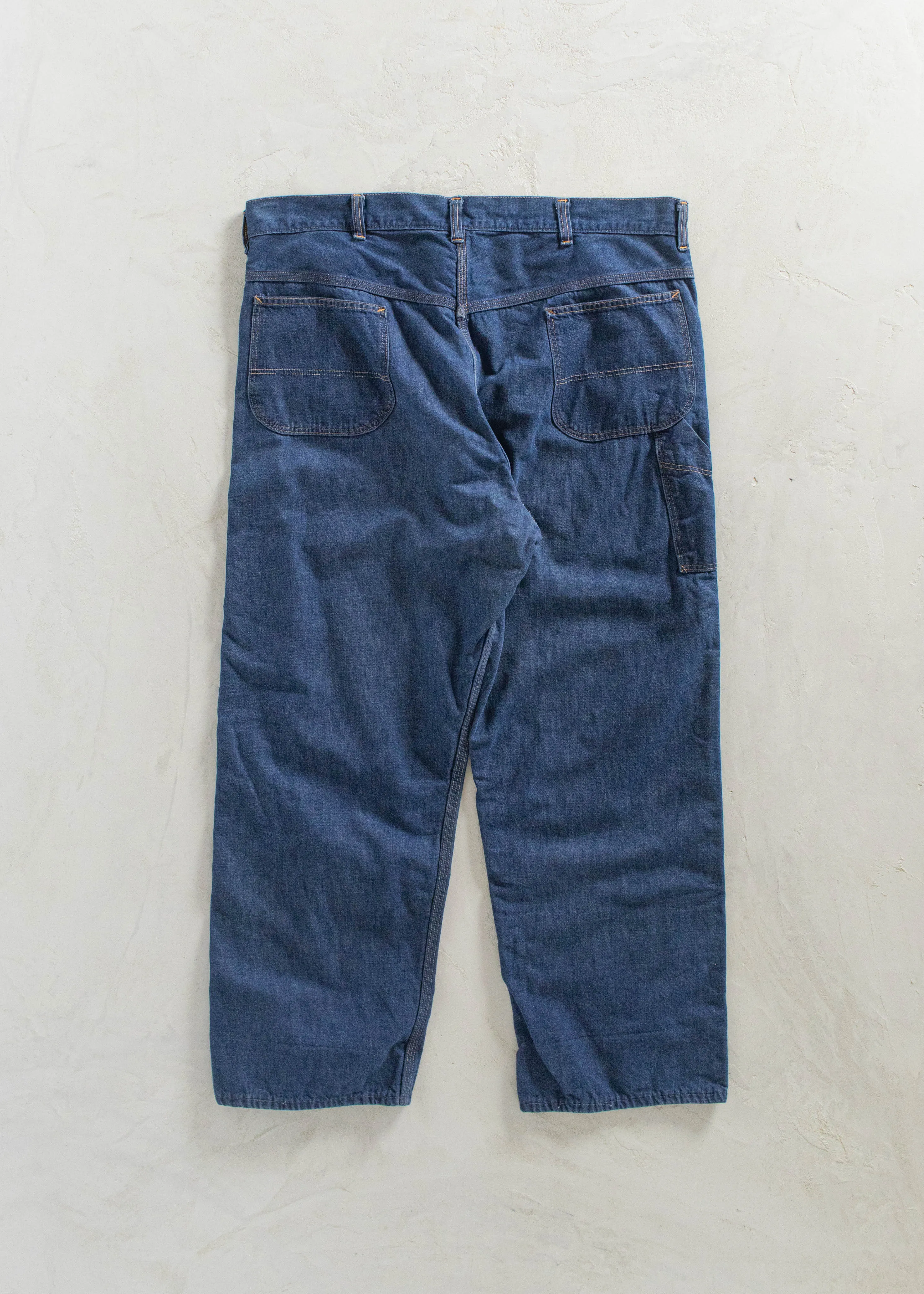 Vintage 1970s Sears Lined Denim Carpenter Pants Size Women's 40 / Men's 42