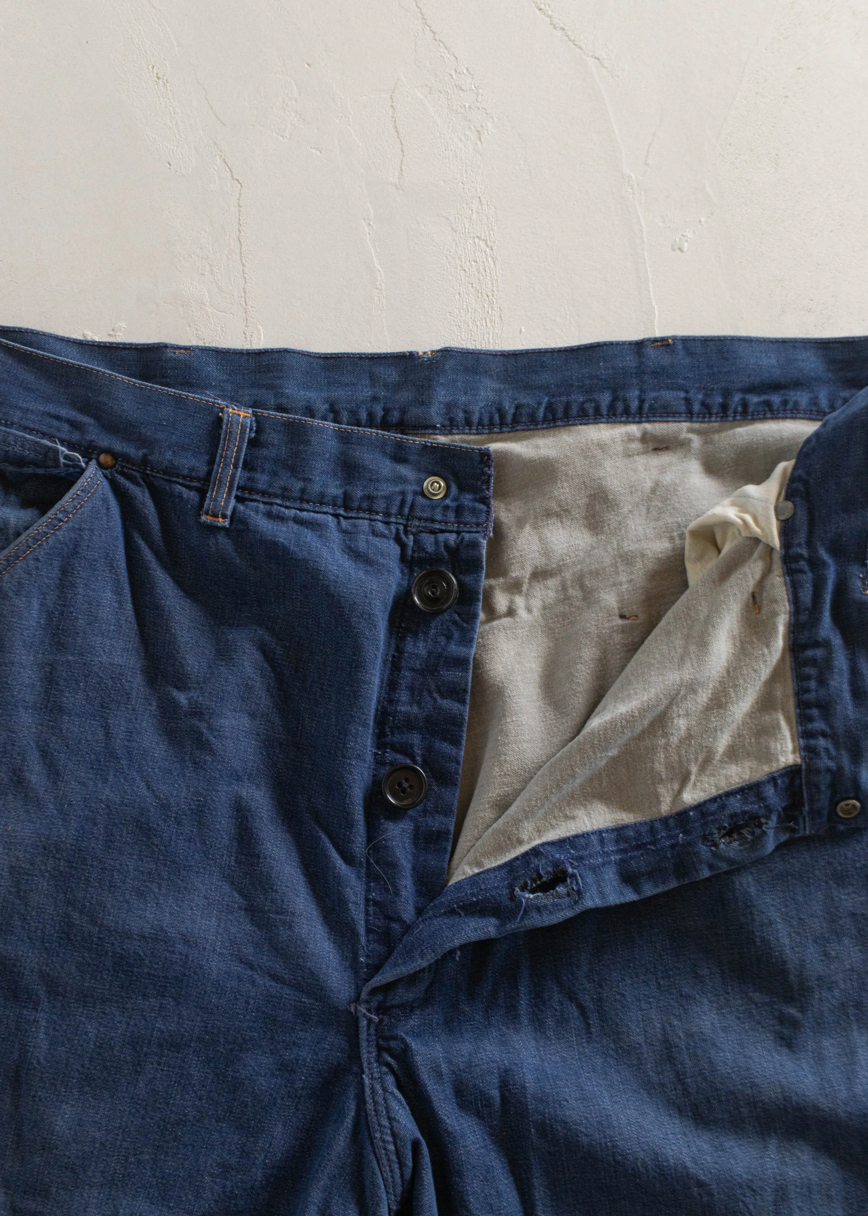 Vintage 1970s Sears Lined Denim Carpenter Pants Size Women's 40 / Men's 42