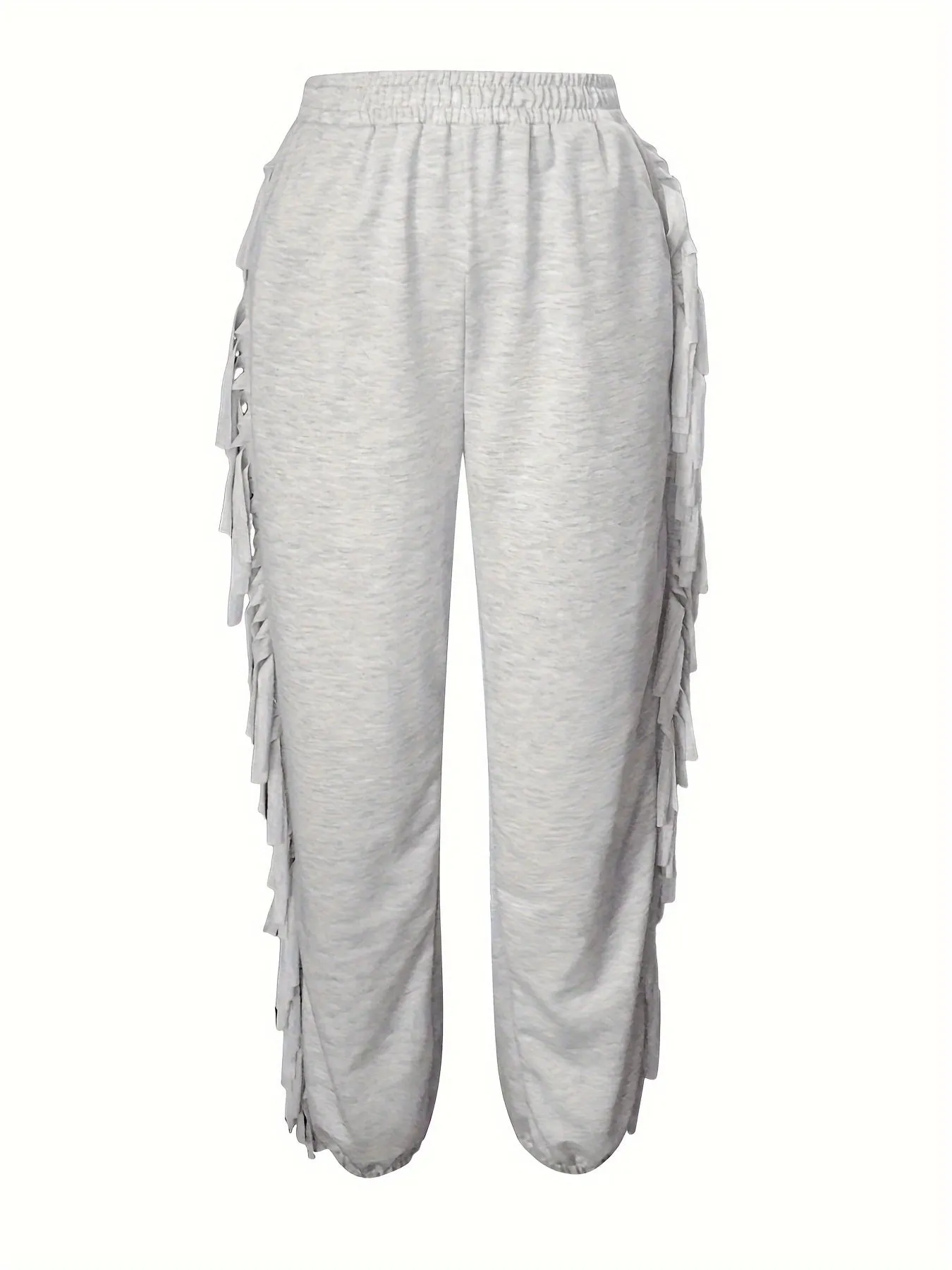 Women's  Casual Tassel  Cut  Fitted  Jogger  Pants