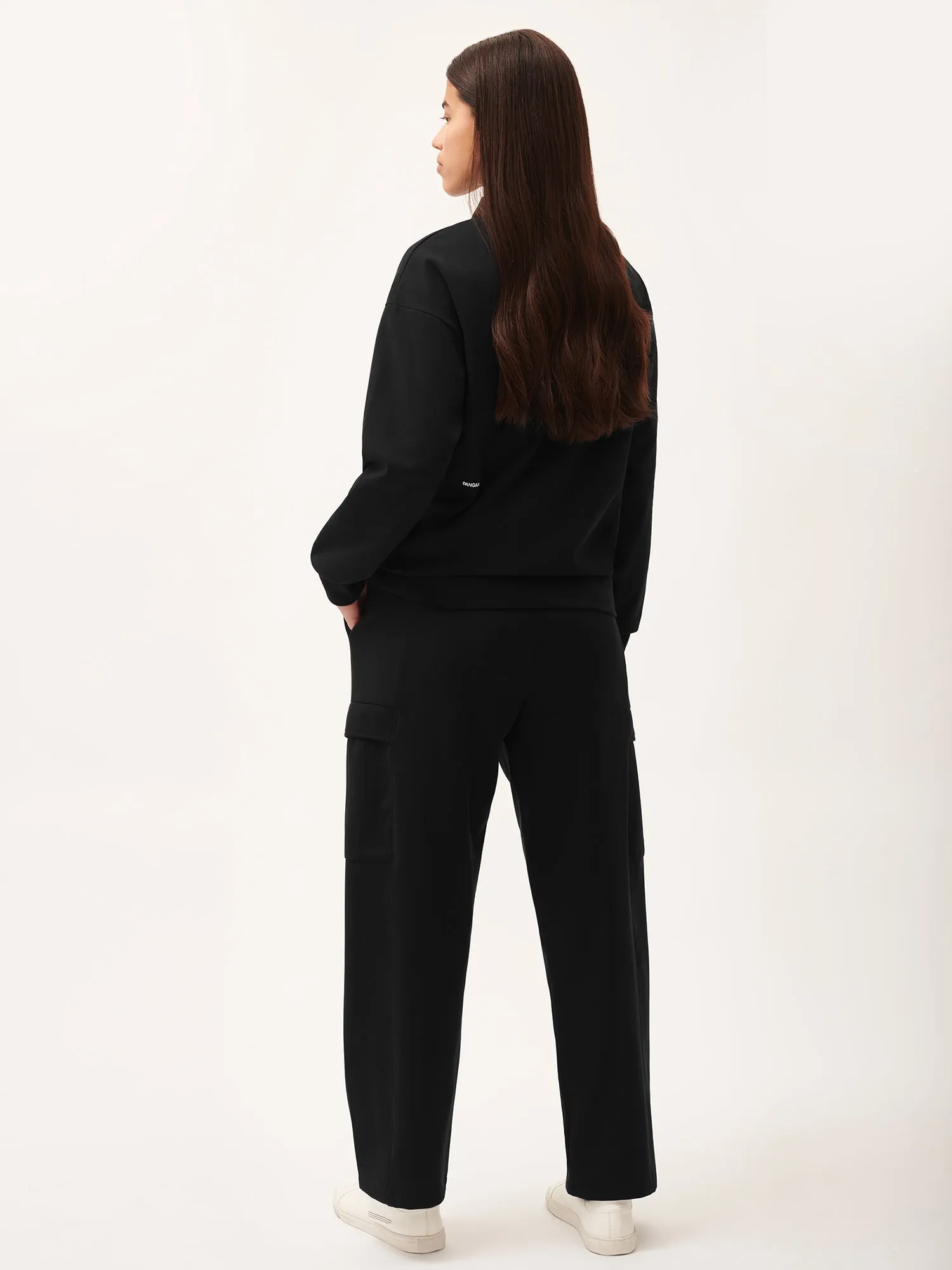 Womens DNA Double Jersey Cargo Trousers—black
