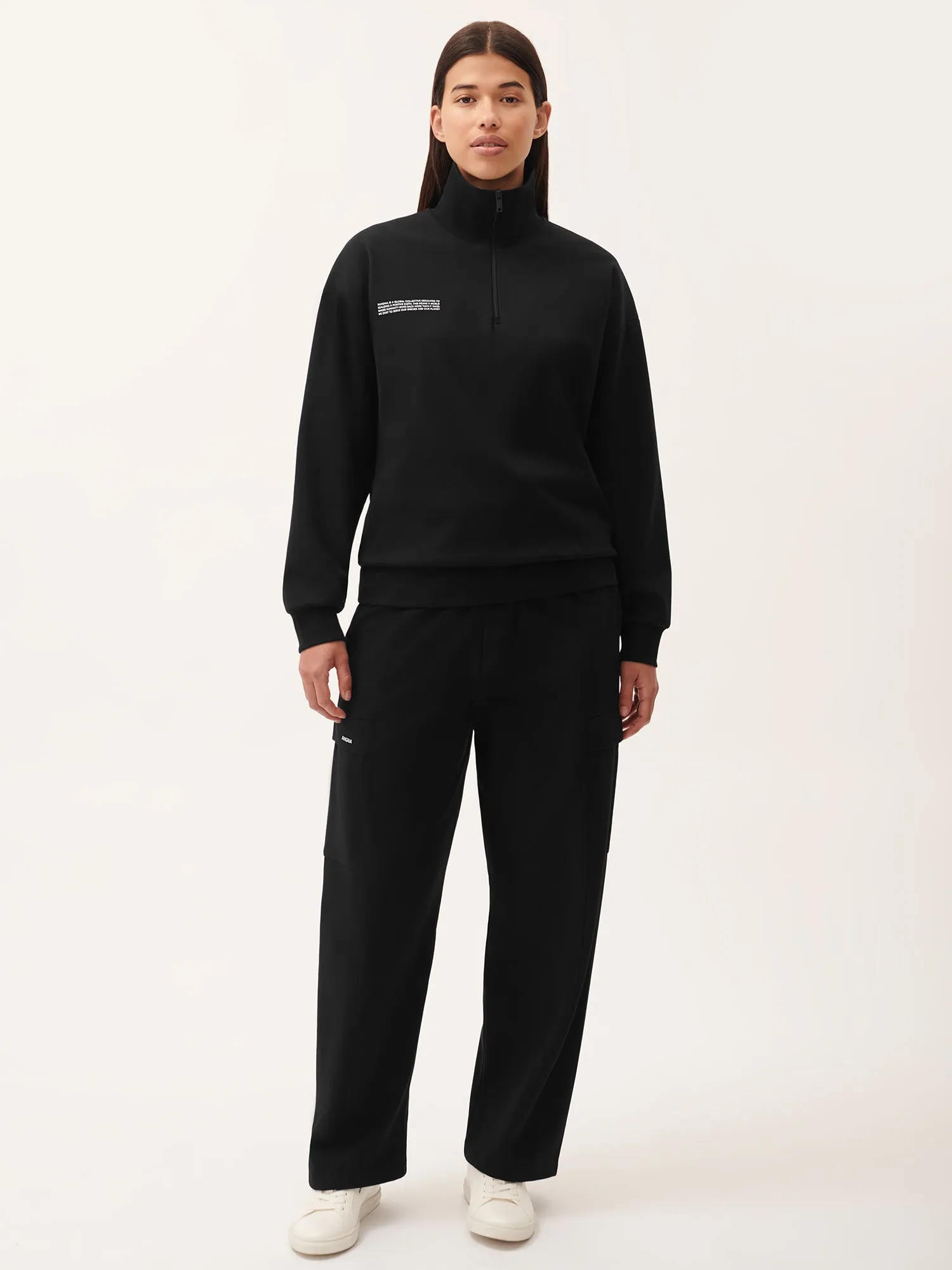 Womens DNA Double Jersey Cargo Trousers—black