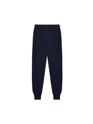 Womens Regenerative Merino Wool Track Pants—navy